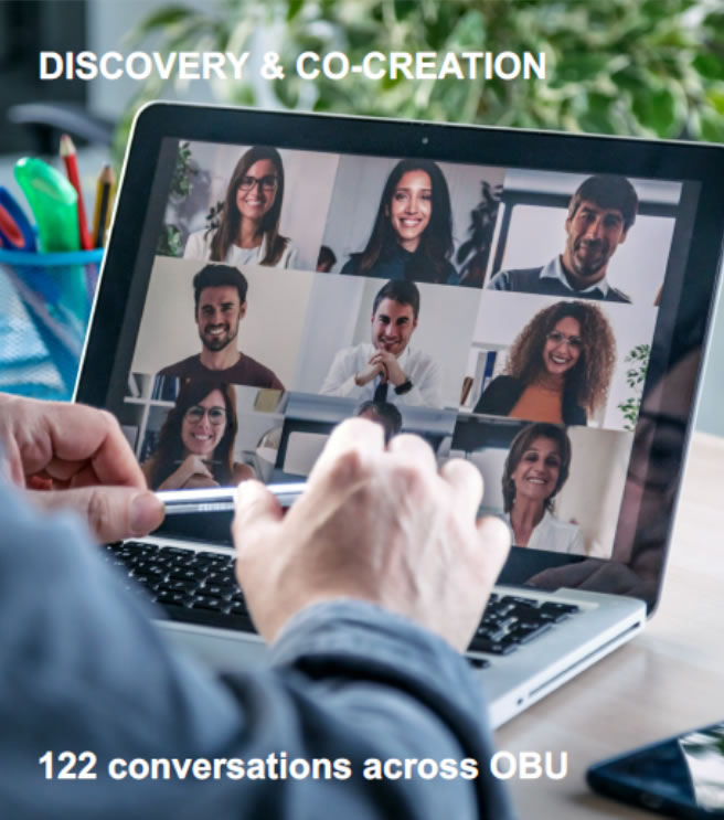 Discovery and co-creation with 122 conversations across OBU